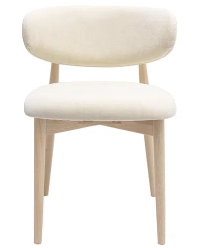 Tov Furniture Zinea Performance Textured Velvet Dining Chair In Neutral
