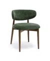 Tov Furniture Zinea Performance Textured Velvet Dining Chair In Green