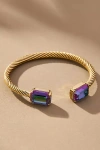 Tova Charlotte Rectangle Crystal Cuff Bracelet In Gold