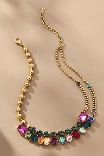 Tova Elena Layered Crystal Necklace In Multicolor