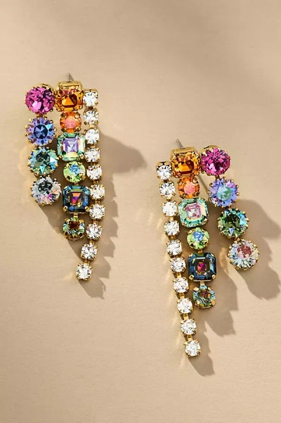 Tova Elyssa Crystal Drop Earrings In Multicolor