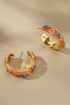 Tova Hillary Hoop Earrings In Orange