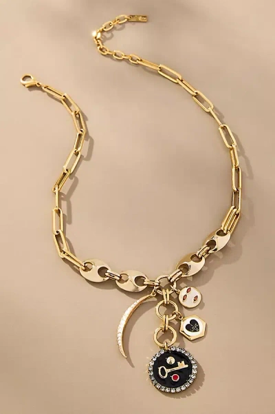 Tova Key To My Heart Charm Necklace In Black
