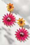 Tova Molly Statement Drop Earrings In Pink