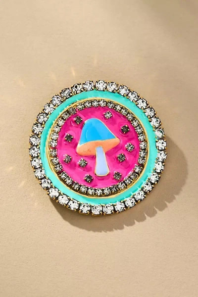 Tova Mushroom Odyssey Brooch In Multi