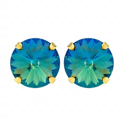 Tova The Basics Crystal Stud Earrings In Aqua Verde/bohemian Wonderland In Multi
