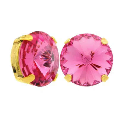 Tova The Basics Crystal Stud Earrings In Rose In Multi