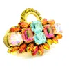 Tova Wings Double Finger Ring In Gold Multi In Multi