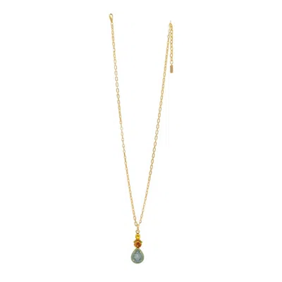 Tova Women's Kavern Necklace In Green In Orange