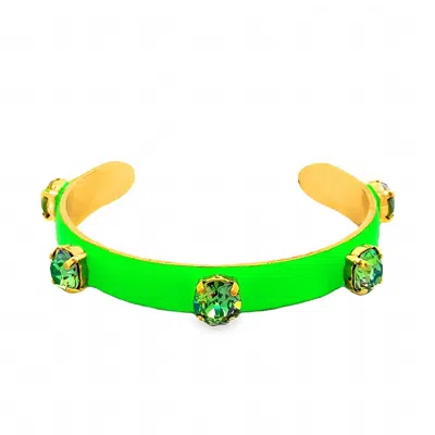 Tova Women's Kennedy Cuff Bracelet In Electric Green In Multi