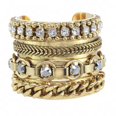 Tova Women's Sabrina Bracelet - 4 Stack In Gold