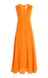 Tove Ambre Wool Crepe Maxi Dress