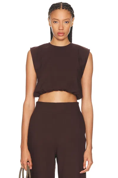 Tove Andie Cotton-blend Blouse In Brown