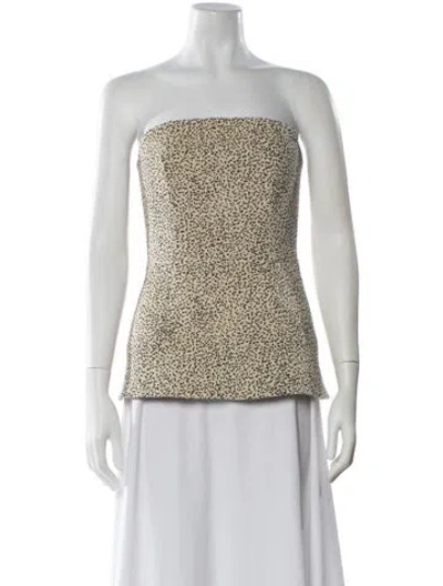 Pre-owned Tove Animal Print Strapless Top In Neutral