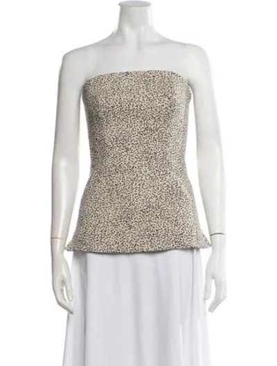 Pre-owned Tove Animal Print Strapless Top In Neutral