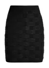 Tove Ash Checked Knit Mini Skirt In Black