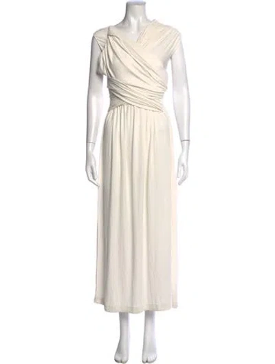 Pre-owned Tove Asymmetrical Long Dress In Neutrals