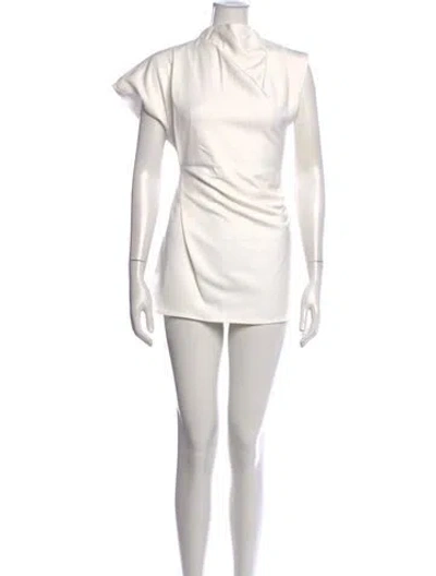 Pre-owned Tove Asymmetrical Mini Dress In White