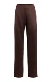 Tove Beata Satin Trousers In Brown