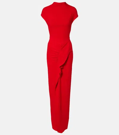 Tove Beth Ruffled Maxi Dress In Red