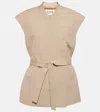 Tove Bonnie Cotton-blend Vest In Beige