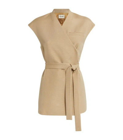 Tove Bonnie Sleeveless Jacket In Beige