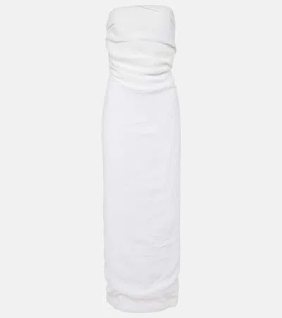 Tove Sabella Linen Midi Dress In White