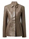 Tove Buttoned Patch-pocket Jacket In Brown