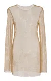 Tove Carmen Crystal-mesh Top In Neutral