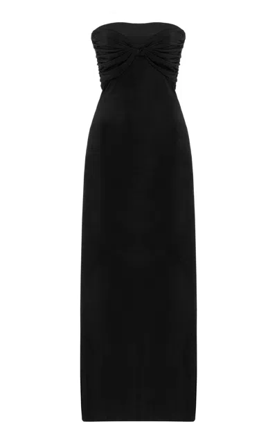 Tove Cate Strapless Stretch-jersey Maxi Dress In Black