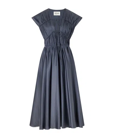 Tove Ceres Organic Cotton Maxi Dress In Blue