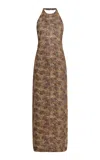 Tove Colette Animal-print Jersey Midi Halter Dress In Animal Print