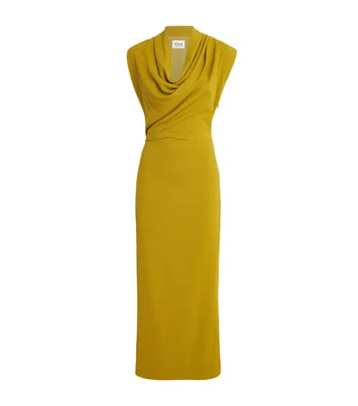 Tove Cowl-neck Babette Maxi Dress In Yellow