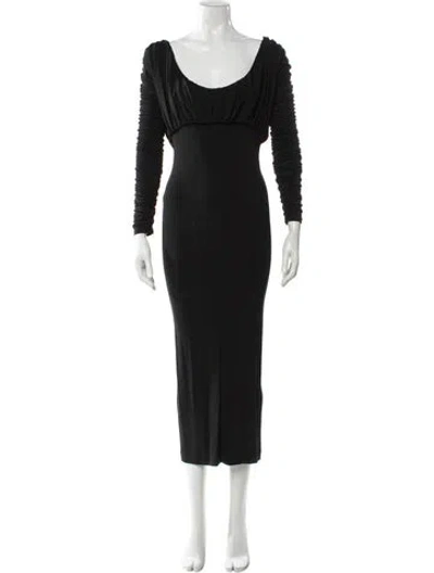 Pre-owned Tove Cowl Neck Long Dress In Gray