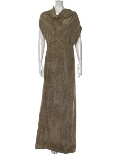 Pre-owned Tove Cowl Neck Long Dress In Green