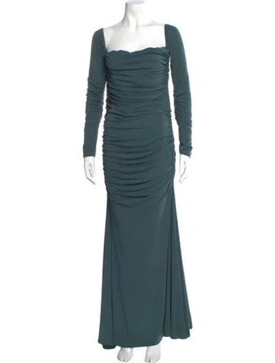 Pre-owned Tove Cowl Neck Long Dress In Green