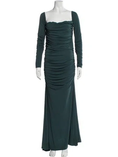 Pre-owned Tove Cowl Neck Long Dress In Green