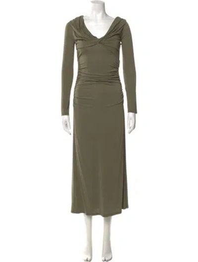 Pre-owned Tove Cowl Neck Long Dress In Green