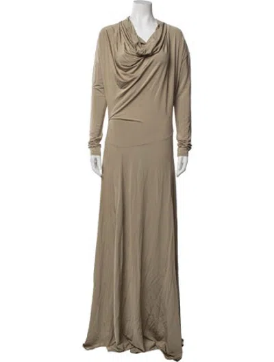 Pre-owned Tove Cowl Neck Long Dress W/ Tags In Neutrals