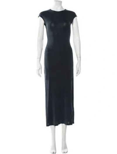 Pre-owned Tove Crew Neck Long Dress In Blue
