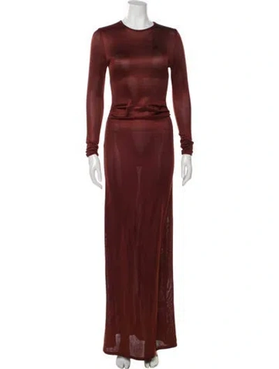 Pre-owned Tove Crew Neck Long Dress In Multi