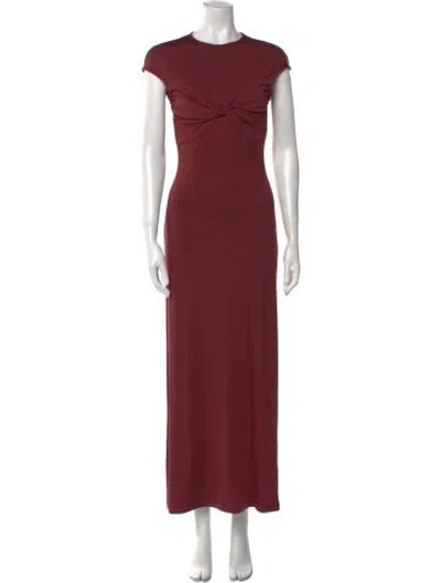 Pre-owned Tove Crew Neck Long Dress In Red