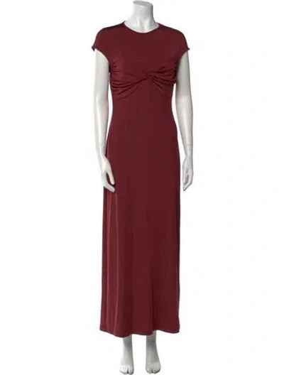 Pre-owned Tove Crew Neck Long Dress In Red