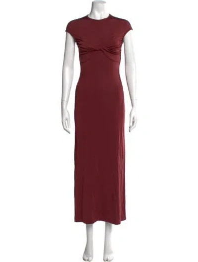 Pre-owned Tove Crew Neck Long Dress In Red