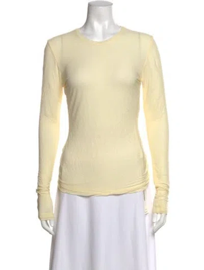 Pre-owned Tove Crew Neck Long Sleeve T-shirt In Yellow