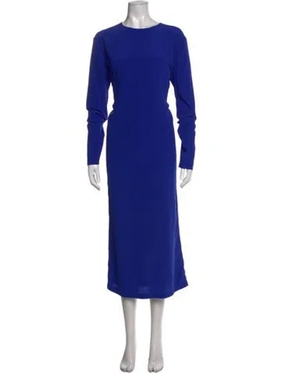 Pre-owned Tove Crew Neck Midi Length Dress In Blue