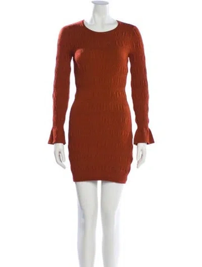 Pre-owned Tove Crew Neck Mini Dress In Brown