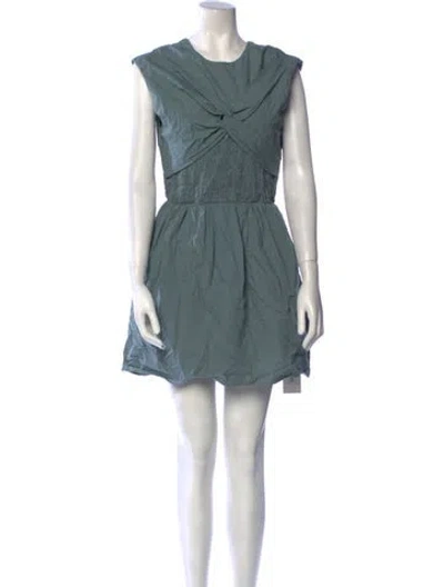 Pre-owned Tove Crew Neck Mini Dress In Green