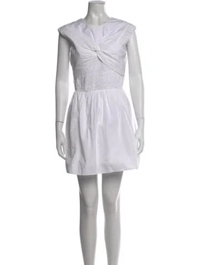 Pre-owned Tove Crew Neck Mini Dress In White