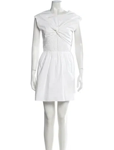 Pre-owned Tove Crew Neck Mini Dress In White